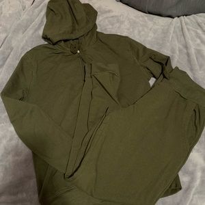 Olive green sweatsuit